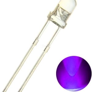 EDMER 100pcs 5mm Ultraviolet 395nm 400nm UV LED Diode Light Emitting Lamp 5 mm UVLED Resistor-Capacitor EDMER 100pcs 5mm Ultraviolet 395nm 400nm UV LED Diode Light Emitting Lamp 5 mm UVLED Resistor-Capacitor