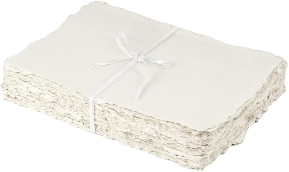 400 GSM  25 hojas – Papel de dibujo  dibujo  boceto rugoso  texturizado de 12.5 x 9.5 pulgadas – Papel hecho a manoborde de cubierta hecho de