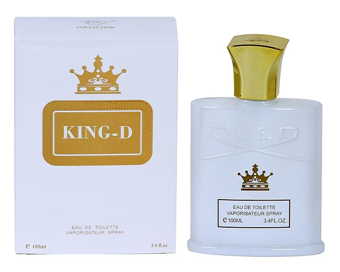 Colonia King-D para hombre (inspirada en Kreed) 3.4 oz3.4 fl oz EDT, spray natural, larga duración