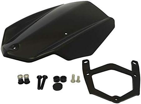 Parabrisas de motocicleta compatible con MT-03 FZ-03 MT-25 MT03 MT25 2016 2017 2018 2019 parabrisas con soporte (color  humo)