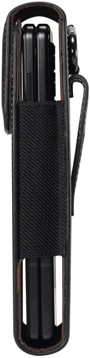 LBYZCASE Funda para teléfono Samsung Galaxy Z Fold 5432 con clip para cinturón, funda clásica de piel sintética con trabilla para cinturón, cierre