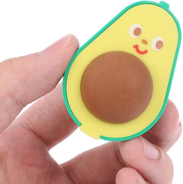 1 sacapuntas de aguacate lindo borrador de goma para niños, papelería para estudiantes u oficinistas, recompensas y premios de clase, caja de