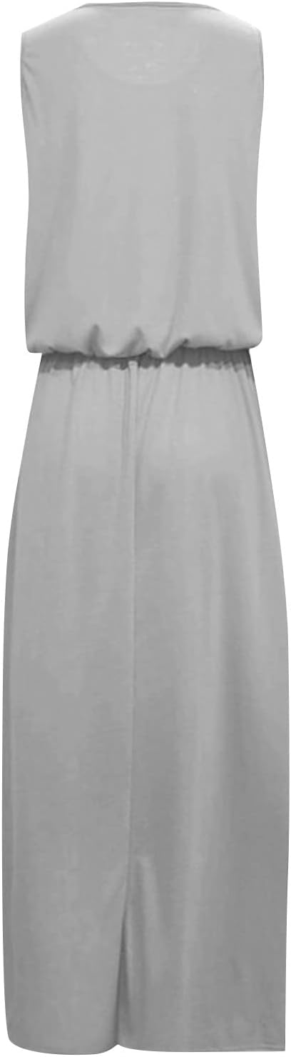 Vestidos de otoño para mujer, casual, a la moda, sexy, sexy, sin espalda, sin mangas, vestido largo, S-3XL