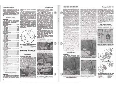 Stevens Lake Parts Un nuevo manual de taller para modelos John Deere 1020, 1520, 1530, 2020, 2030 intercambiables con ITJD37, ITJD37-A, JD-37,