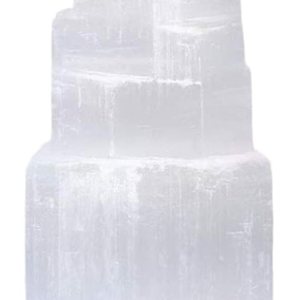 NORTHLANDZ Torre de rascacielos de cristal de selenita, 4 pulgadas, hechos a mano, cristales curativos para aliviar la ansiedad para meditación, NORTHLANDZ Torre de rascacielos de cristal de selenita, 4 pulgadas, hechos a mano, cristales curativos para aliviar la ansiedad para meditación,