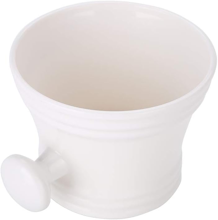 Tazón de jabón de afeitar de plástico de 2 colores Tazón de jabón de afeitar de espuma Tazón de crema con mango pequeño Tazón de afeitar para