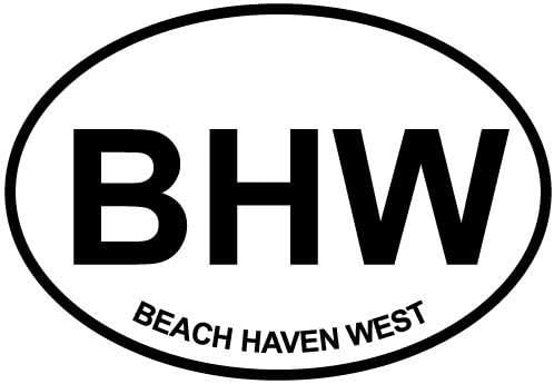 DG Graphics Magnet Beach Haven West, NJ Euro Oval Magnet Car Auto Nevera Locker Metal 5″