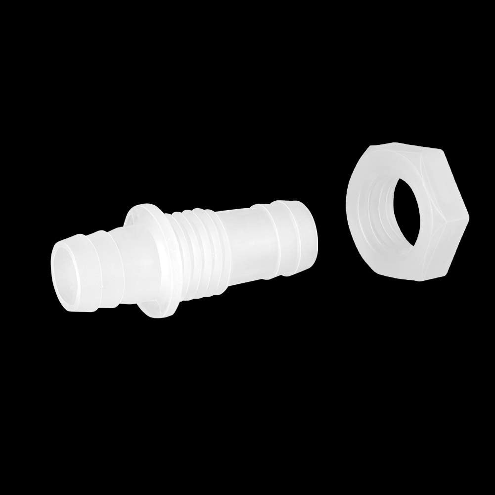 Feelers Púa de manguera de 12 pulgada a granel, accesorio de púas hexagonales, adaptador de plástico, empalmador de unión con junta para