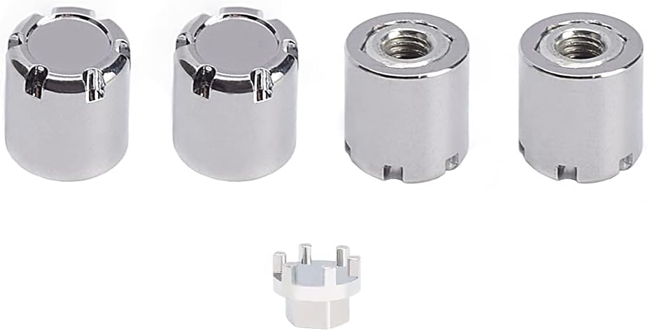 4 unidades de aluminio M4 tuerca rueda rueda tapa central de bloqueo manual bujes para 110 RC Crawler Car Traxxas TRX4 Axial SCX10 D90 Tamiya MST