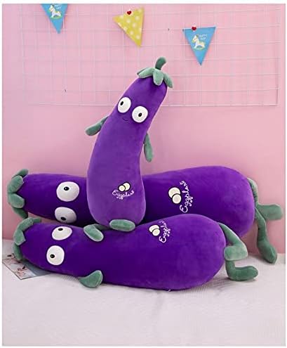 JOSON Muñeca morada grande de simulación Mr. Eggplant Doll Sleeping Pillow Doll, cojín de peluche (27 pulgadas)