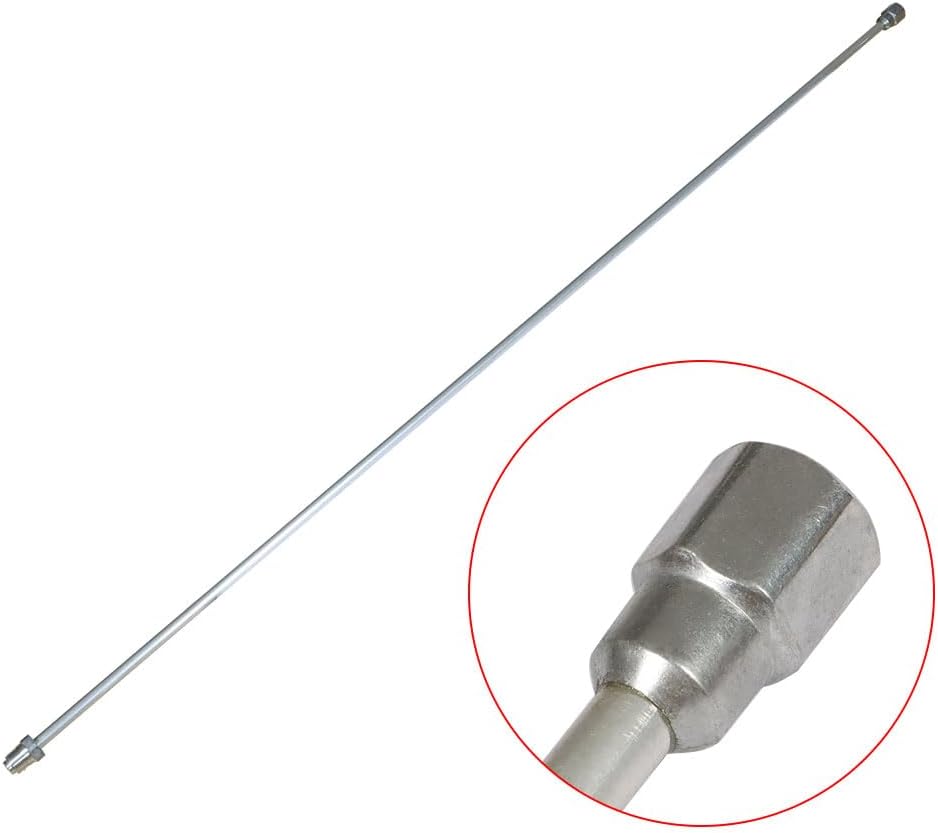 elfinrm Poste de extensión de punta de rociador de pintura sin aire, varilla de extensión de punta de pistola rociadora con protector rojo (59