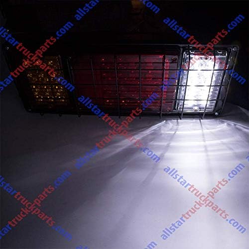 Juego de 2 luces LED para remolque de camión, 40 LED, impermeable, luz de freno de señal de giro trasera, luz de marcha atrás con protección de red