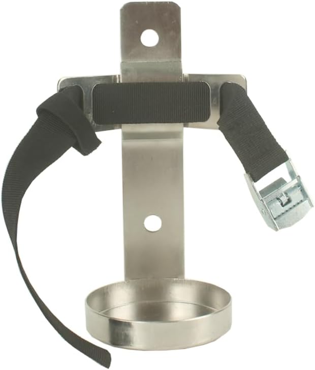 Soporte para extintor de incendios, soporte de pared, compatible con extintores de incendios de 2.5 libras, acero inoxidable (acero inoxidable de