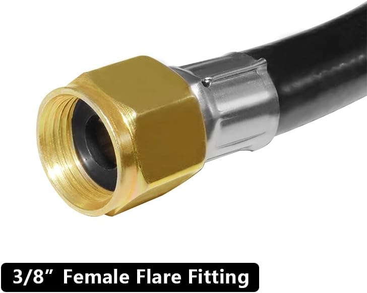 Hooshing Regulador ajustable de propano de alta presión de 5 pies 0-20PSI con manguera tipo QCC1 se adapta a tanques de propano más nuevos, quemador