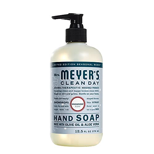 MRS. MEYER’S CLEAN DAY Jabón líquido para manos, gota de nieve, 12.5 onzas líquidas (paquete de 8)