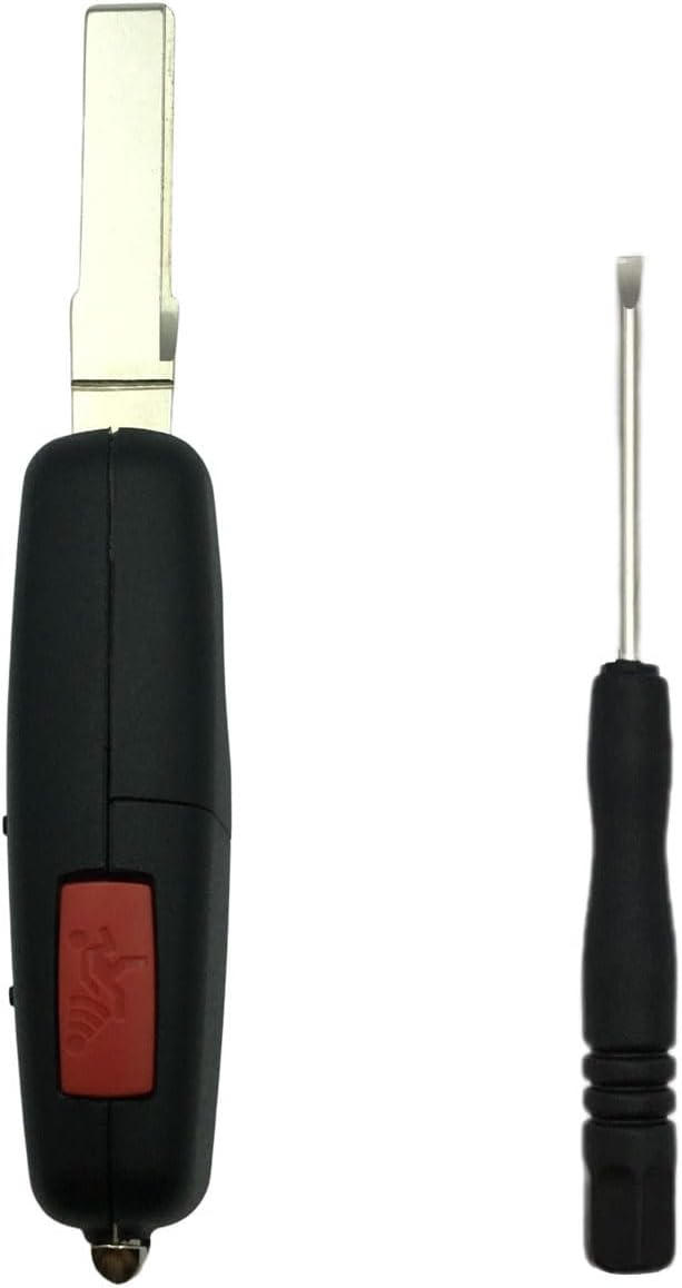 Funda de repuesto para llavero de 3+1 botones, VW, Volkswagen, GTI, Jetta, Eos, Golf, sin llave, entrada y control remoto (tipo B-1 unidad)
