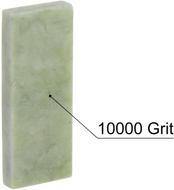 uxcell Piedras de afilar piedra de afilar de ágata verde de grano 10000, 1.969 in x 0.787 in x 0.197 in, piedra afiladora de cuchillos