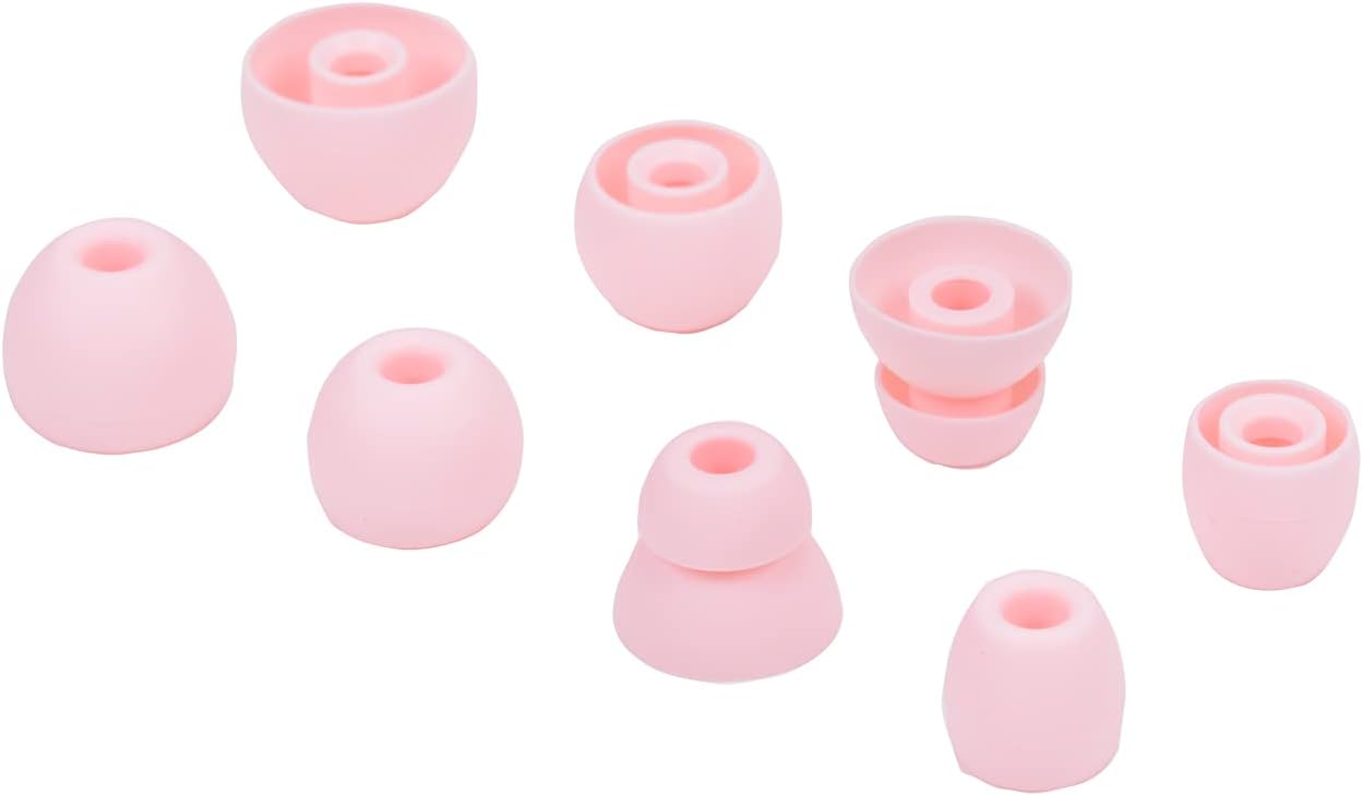 Juego de auriculares de silicona de repuesto para auriculares inalámbricos Powerbeats Pro, 8 pares (rosa)