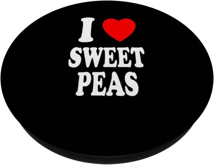 I Heart (Love) Sweet Peas Gardening Botany Botanist PopSockets Standard PopGrip