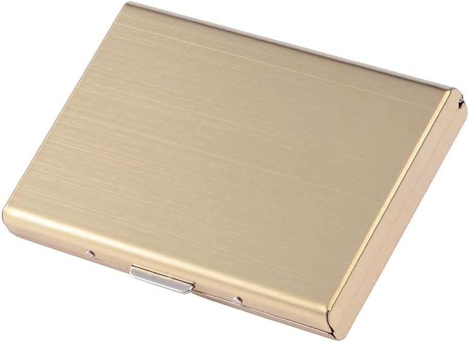 EASTNIGHTS Paquete de 2 juegos  Protector de tarjeta de crédito RFID de metal para tarjetas de crédito, cartera para tarjetas de visita para hombres