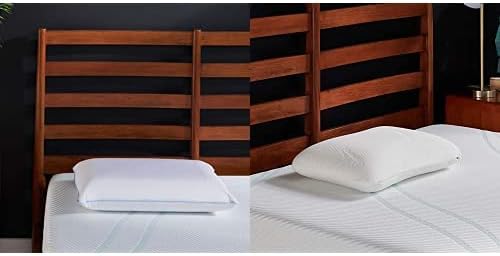 Tempur-Pedic TEMPUR-Cloud Breeze – Almohada de enfriamiento doble, almohada Queen & Symphony de lujo, sensación suave, estándar, color blanco