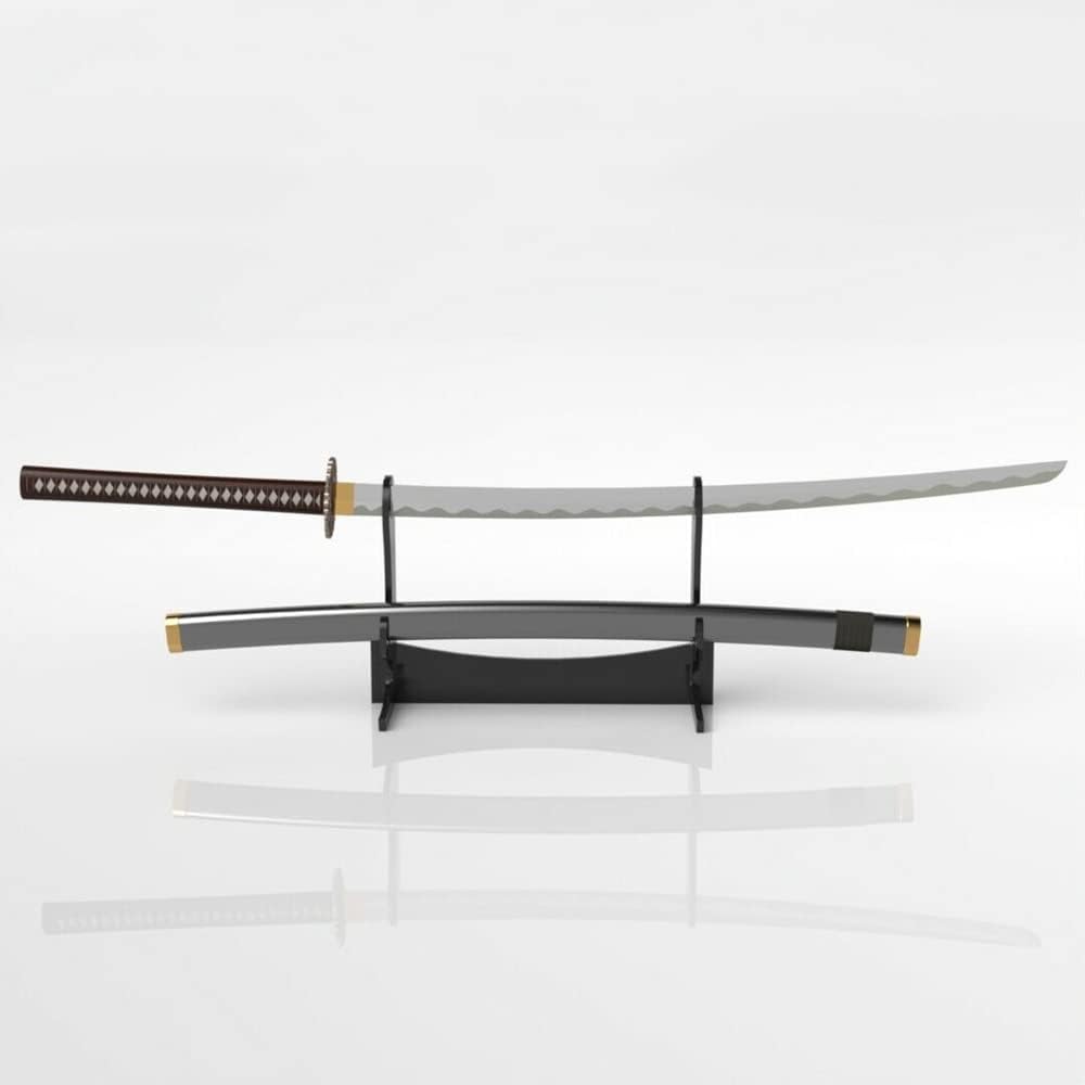 WANLIAN Soporte de espada soporte de espada acrílico de dos capas Samurai Sword soporte de exhibición de escritorio Katana Holder 0.236 in hoja