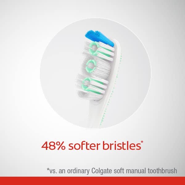 Colgate 360 Esmalte Health Sensitive, 82 cepillos de dientes extra suaves, paquete de 6.