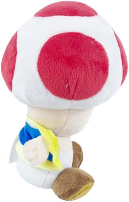 Mushroom Red Toad Plush Sitting Position, Cuddly Cartoon Game Stuffed Toy Doll 7″
