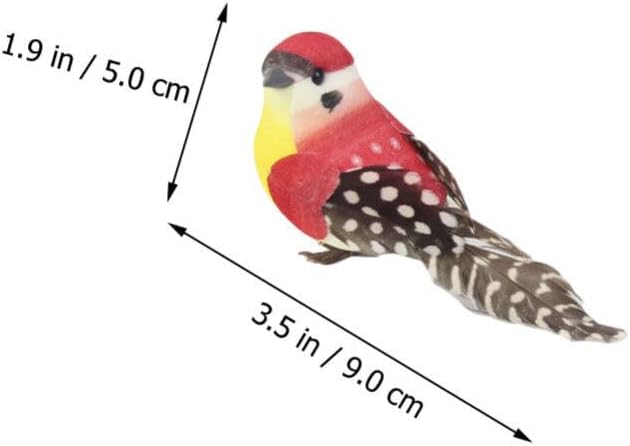 Garneck 12 piezas de simulación de espuma para pájaros, pequeños pájaros, patio, mini animales, estatua, decoración de boda, pájaros artificiales,