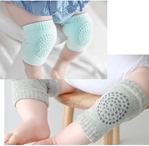 Kalevel Rodilleras para gatear para bebés, protectores antideslizantes para bebé niño y niña (2 pares)