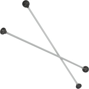 2pcs doble Marimba Mallet teclado de goma negro ambos extremos 2pcs doble Marimba Mallet teclado de goma negro ambos extremos