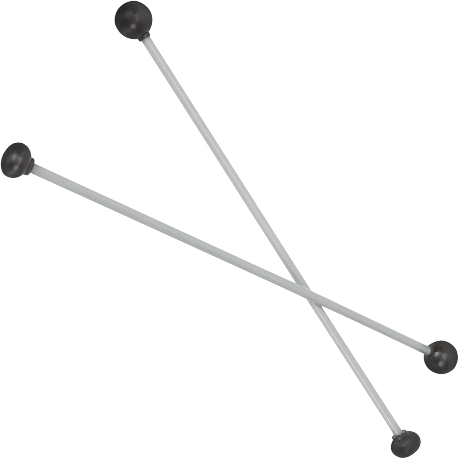 2pcs doble Marimba Mallet teclado de goma negro ambos extremos
