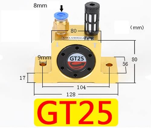 Vibrador de turbina de aire comprimido de tipo industrial tipo G de 14 pulgadas con silenciador y conector (GT25)