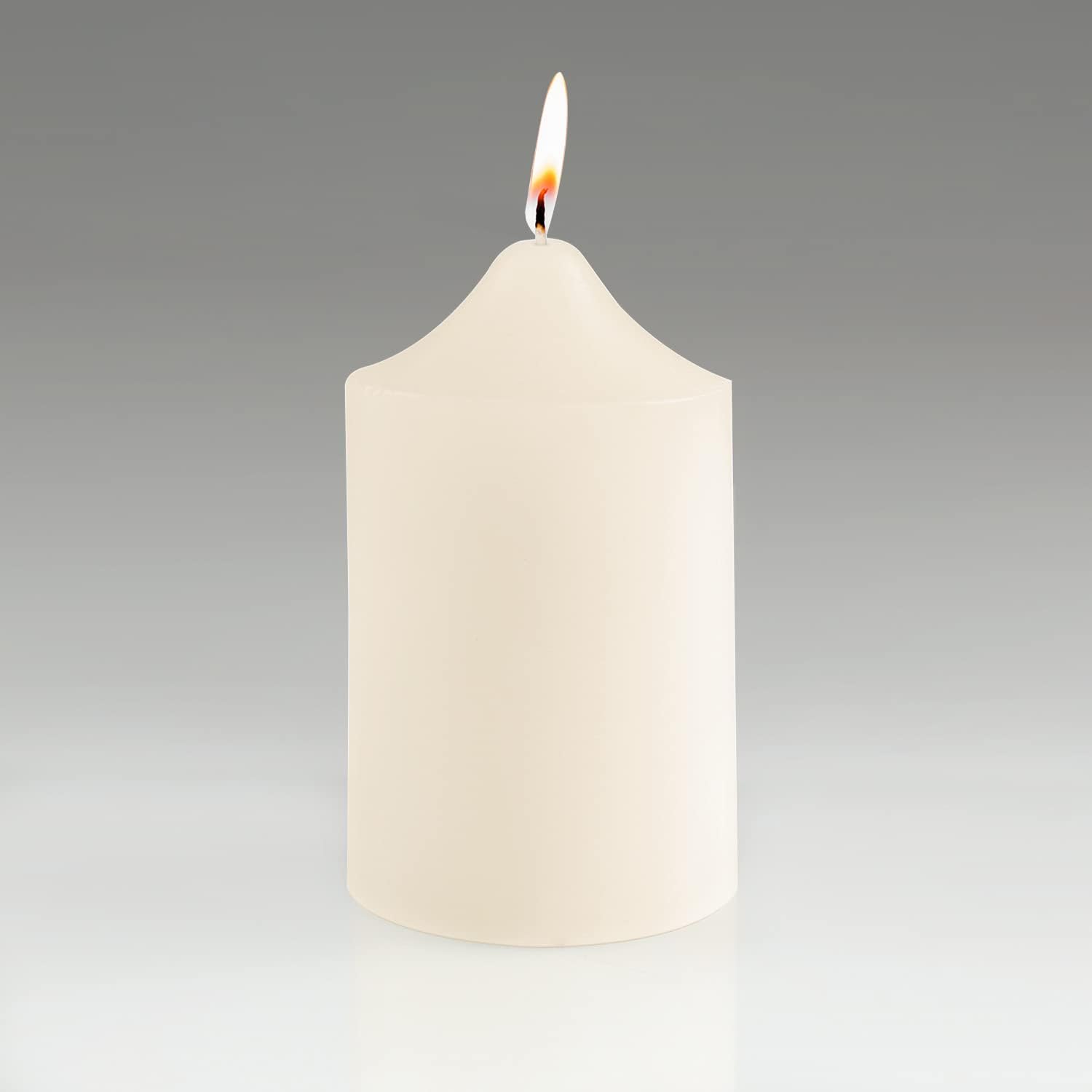 Super Z Outlet Juego de 6 velas de pilar marfil sin perfume para bodas, decoración del hogar, relajación, mecha de algodón sin humo, 2 x 3