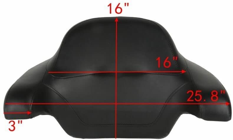 TCMT King Tour Pack – Respaldo envolvente para maletero desmontable, estante de montaje de dos niveles, para Harley Touring Road King Road Street