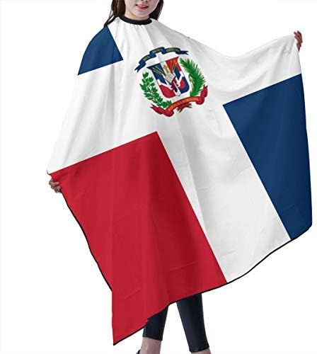 Bandera de la República Dominicana Salón de Corte de Pelo Cabo de Peluquería Envoltura de Corte de Pelo Delantal de Paño de Estilo Accesorio Para