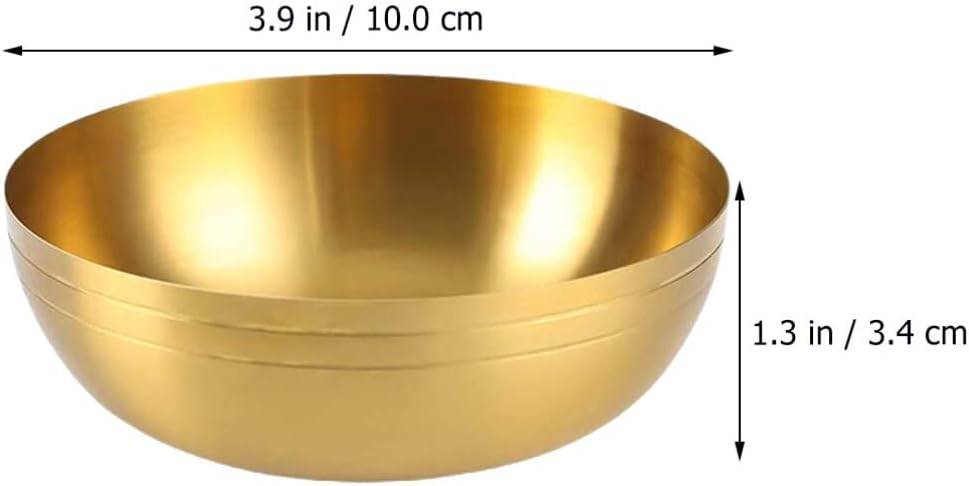Udon – Tazón de fideos de acero inoxidable, cuenco aislado para sopa para cereales, helado, fideos de arroz, ensalada, cuencos de sopa dorados de