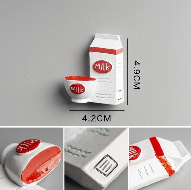 Juego de imanes para nevera, 10 unidades, serie decorativa de alimentos en 3D, divertido y lindo