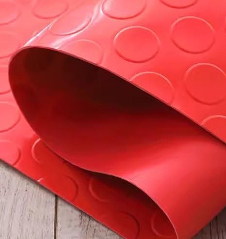 Tapete de goma para suelo de garaje, tapete de piso de 18 de pulgada de grosor, tapete protector de suelo resistente para taller, piso de garaje