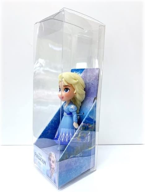 Amarina Empaquetado en caja transparente para regalo, mini muñeca de 3.5 pulgadas, a elegir entre los 14 personajes de Frozen de estilo (azul ELSA)