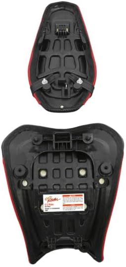 TCMT Asientos de conductor y pasajeros negros y rojos aptos para Kawasaki Z900 2017-2023 2018 19