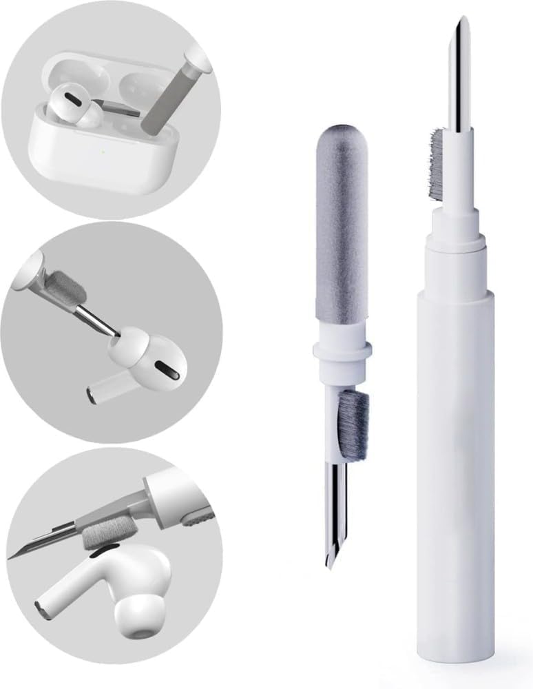 Kit de limpieza para Airpods, bolígrafo de limpieza de auriculares, kit de limpiador de teléfono, herramienta de limpieza de auriculares