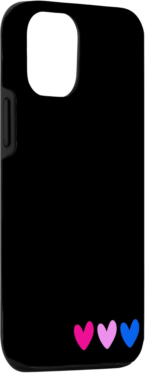 Funda para iPhone 14 Pro Bisexual Orgullo Bandera Corazones Bi Sexual Bi-Sexual Gay LGBTQ