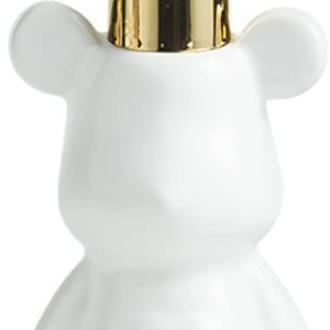 Dispensador de jabón de baño pequeño con bomba, bonito diseño en forma de oso, dispensador de jabón líquido de cerámica (blanco) Dispensador de jabón de baño pequeño con bomba, bonito diseño en forma de oso, dispensador de jabón líquido de cerámica (blanco)
