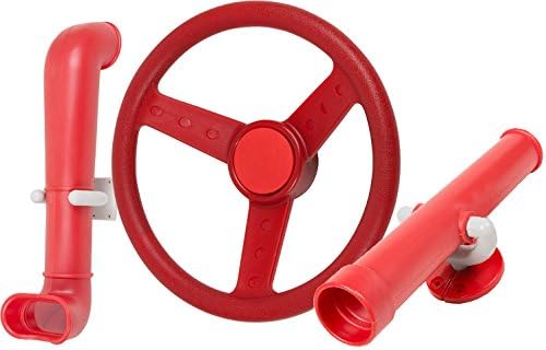 Juego de columpios para telescopio y volante, accesorio para columpio con logotipo SSS, color rojo