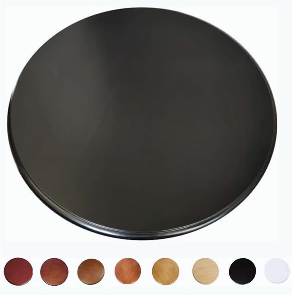 EMENAR Bandeja giratoria de madera de 30 pulgadas, plato de servicio de cocina resistente, mesa giratoria grande, giratoria, Lazy Susan, 8 estilos