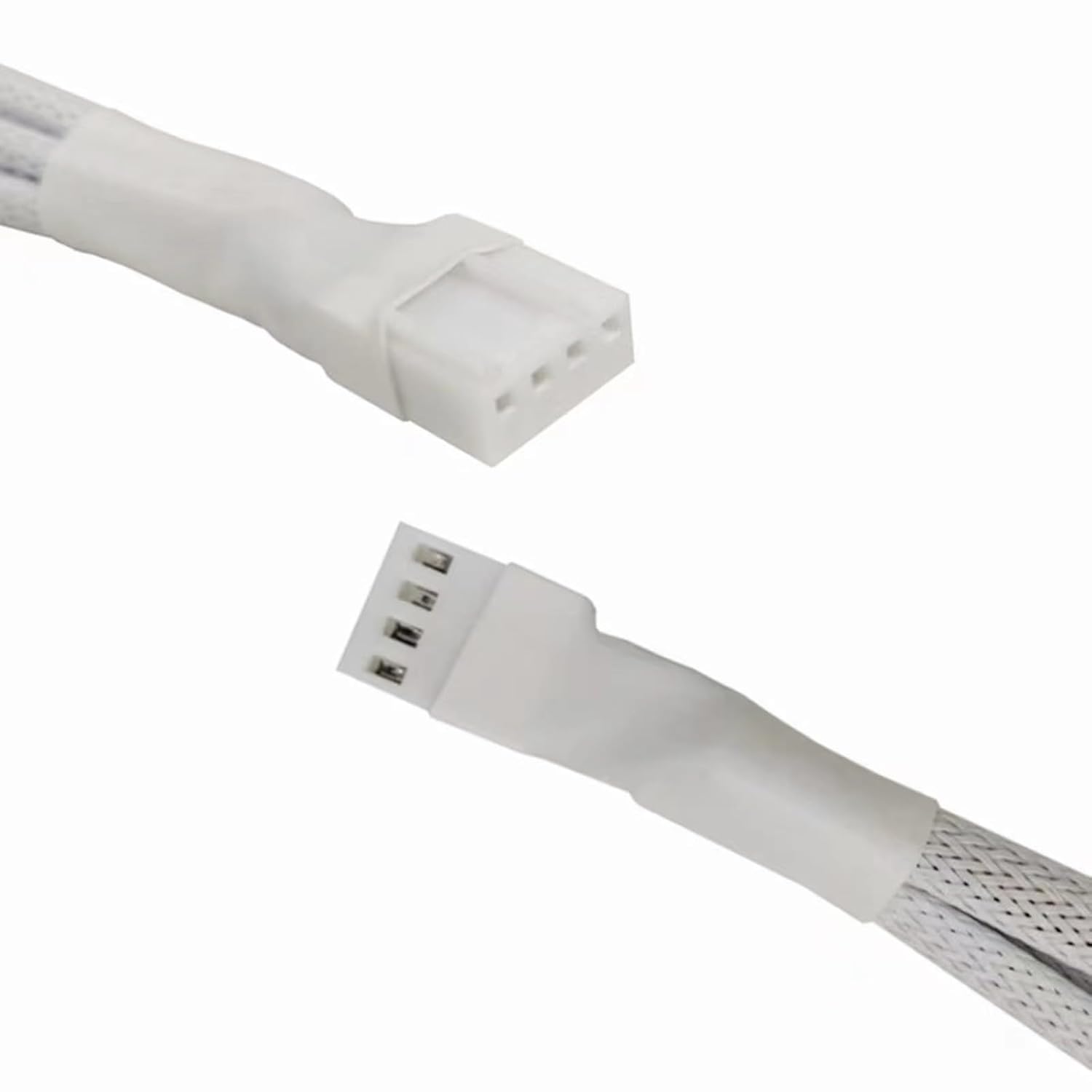 2 piezas de cable divisor de ventilador PWM de 1 a 3 4 pines, cable de extensión de alimentación de ventilador de PC trenzado con funda, 10.5
