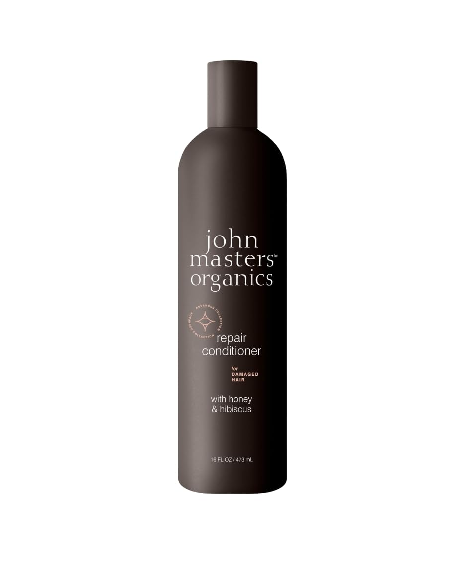 John Masters Organics  Acondicionador de reparación para cabello dañado con miel e hibisco  453 ml (nuevo)