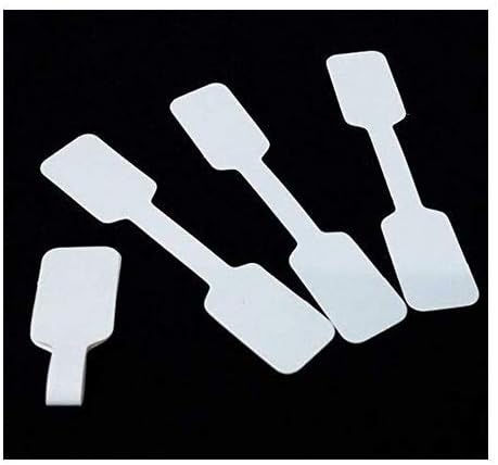 Etiquetas de precio de joyería en blanco Collar Anillo Joyería Etiqueta autoadhesiva Etiqueta cuadrada Barbell Etiquetas Etiquetas Pegatinas de papel
