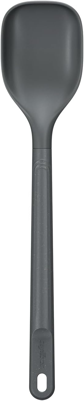 Zyliss E980228 Cuchara de cocina mediana, paja de trigo sosteniblenailon, antiadherente, cabeza de silicona resistente al calor, utensilio de